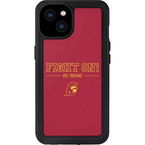 University of Southern California Fight On iPhone 15 Plus Waterproof Case